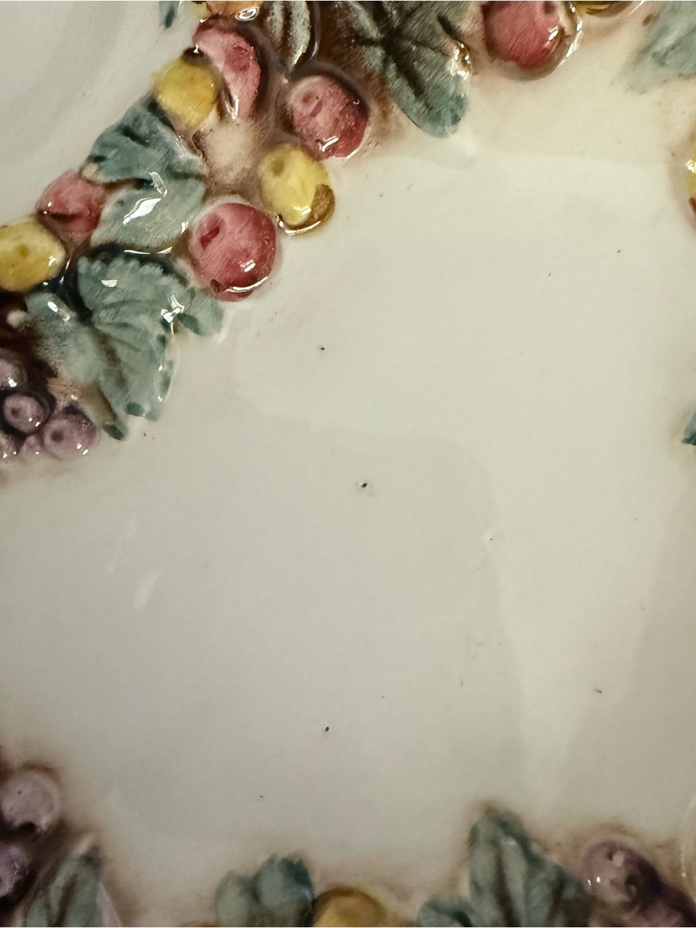 Vintage Lefton Della Robia Bowl & Serving Tray - Picture 8 of 8